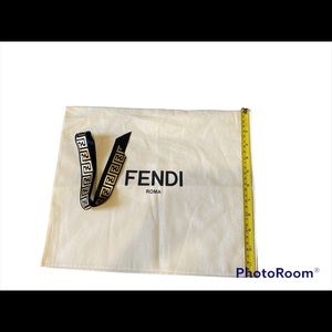 Two authentic Fendi empty dust bag with beautiful Fendi logo ribbon